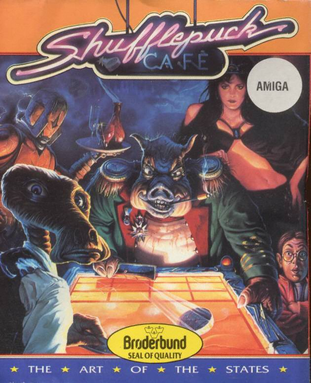 Shufflepuck Cafe box art for Amiga